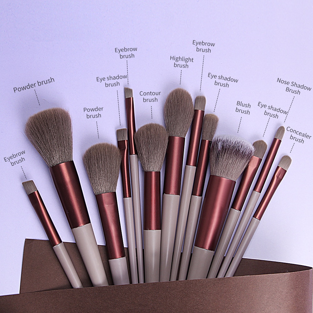 13 PCS/Lot Makeup Brushes Set Eye Shadow Foundation Women Cosmetic Powder Blush Blending Beauty Make Up Tool