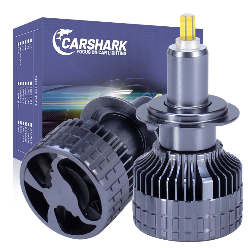 Carshark 9012 Hir2 H7 Led Bulbs Canbus Super 30000Lm H1 H8 H9 H11 Car Headlight Lamps Ice 12V 9005 Hb3 9006 Hb4 Auto Fog Lights