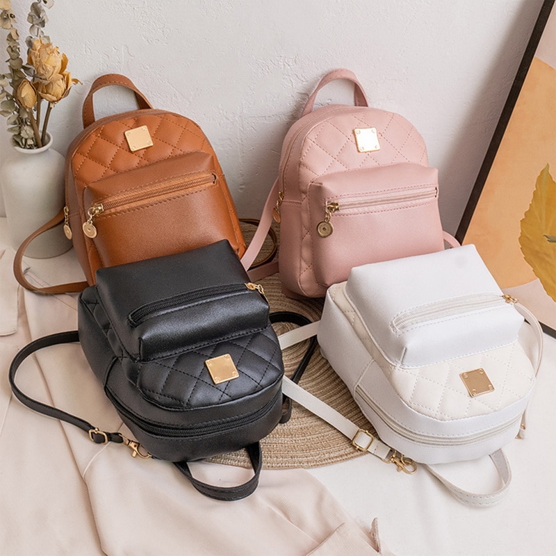Fashion Women's Mini Backpack Vintage PU Leather Chest Bag Multifunctional Bag New Graceful Backpack Small School Bags For Girls