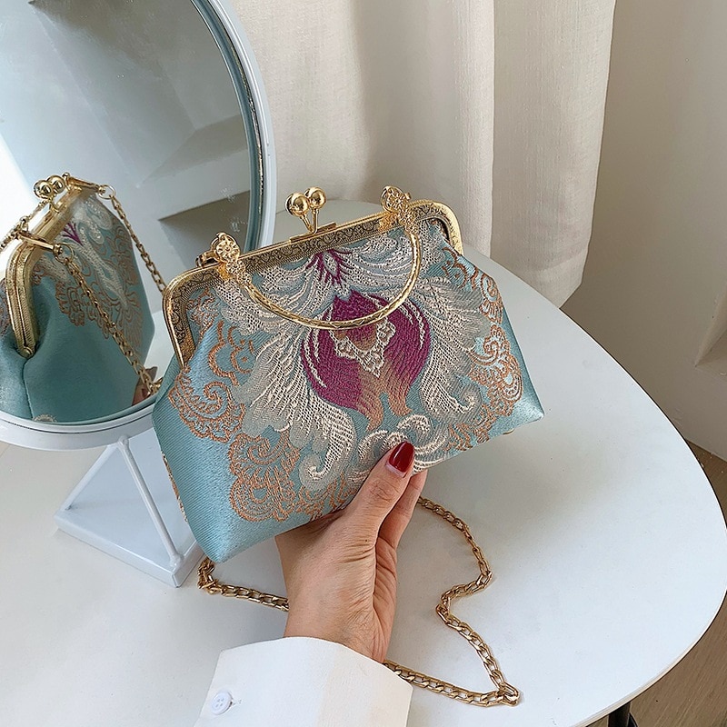 Chinese Embroidery Cheongsam Bag Women's Chinese Suit Elegant Retro Handbag Antique Small Bag Handbag Women's Bag 2022 Trend