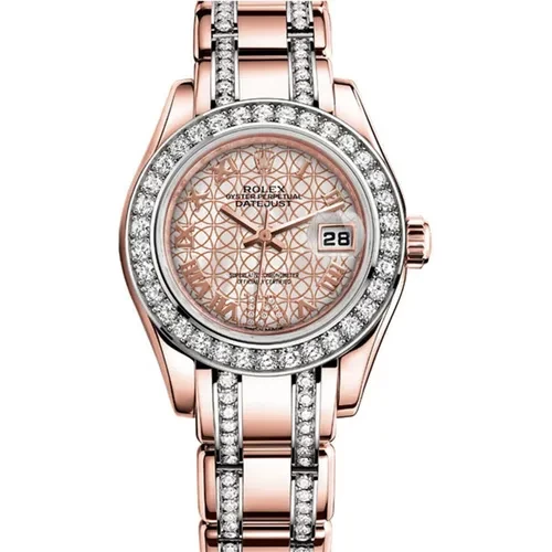 Đồng Hồ Nữ Rolex Pearl Master Màu Vàng Hồng